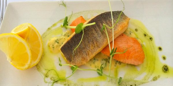 Duo of salmon and seabass
