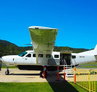 Our little plane which flew us over the Whitsunday Islands and Great Barrier Reef