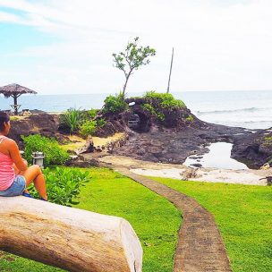 Admiring the views of the sea