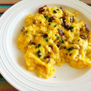 Scrambled eggs for breakfast