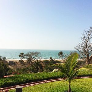 View of the sea and a peek of the secluded beach