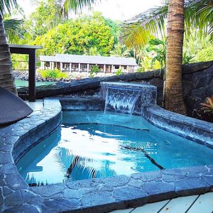 Our private jacuzzi to splash around in