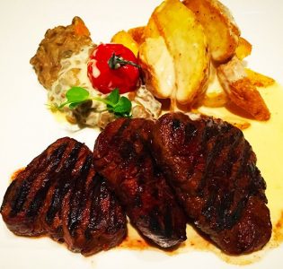 Australian beef fillet with cajun potatoes