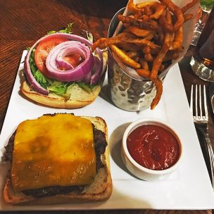 Burger and fries