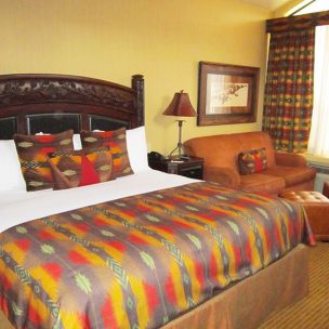Cabin decorated in a Western theme