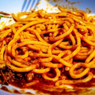 Spaghetti with sauce