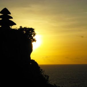 Sunset at Uluwatu temple