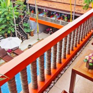 Deluxe pool view.  Image by Golden Temple Hotel