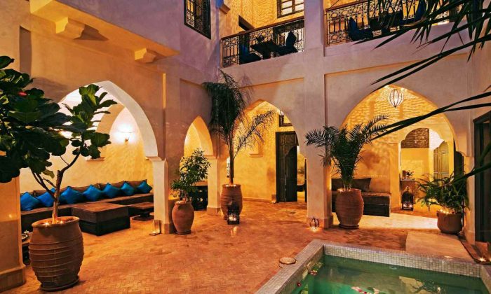 Staying at the luxury boutique Riad Cinnamon, Marrakech, Morocco – WhodoIdo: A wonderful riad located in the heart of the Medina, only steps away from the souks. Enjoy a meal on the roof terrace and watch the sunset, cool off in the courtyard pool or just simply relax with a glass of mint tea. If you’re looking for an authentic stay and first class service, then stay here!
