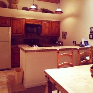 Spacious kitchen and dining area