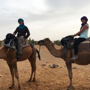 Ready for our camel trek