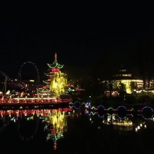 Tivoli Gardens at night