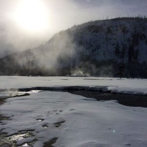 Sunset over Yellowstone Park