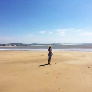 The beach at Essaouira was a bit windy!