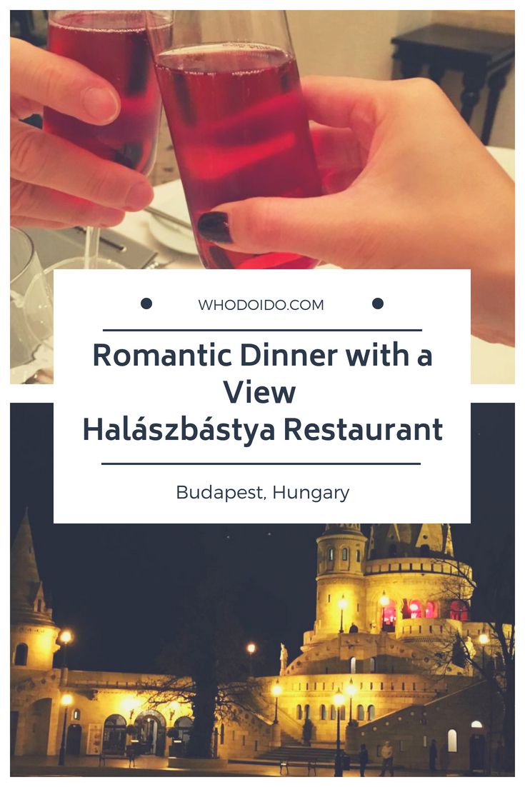 A Romantic Dinner with a View @ Halászbástya Restaurant, Budapest, Hungary - WhodoIdo: If you’re looking for a romantic dinner with a view, then look no further! Halászbástya Restaurant is located in the beautiful Fisherman’s Bastion. Enjoy views of the Hungarian Parliament and chain bridge from your table! | #whodoido #dinnerwithaview #romanticdinner #foodietravel #Halászbástyarestaurant #budapesttravel #hungary #foodie
