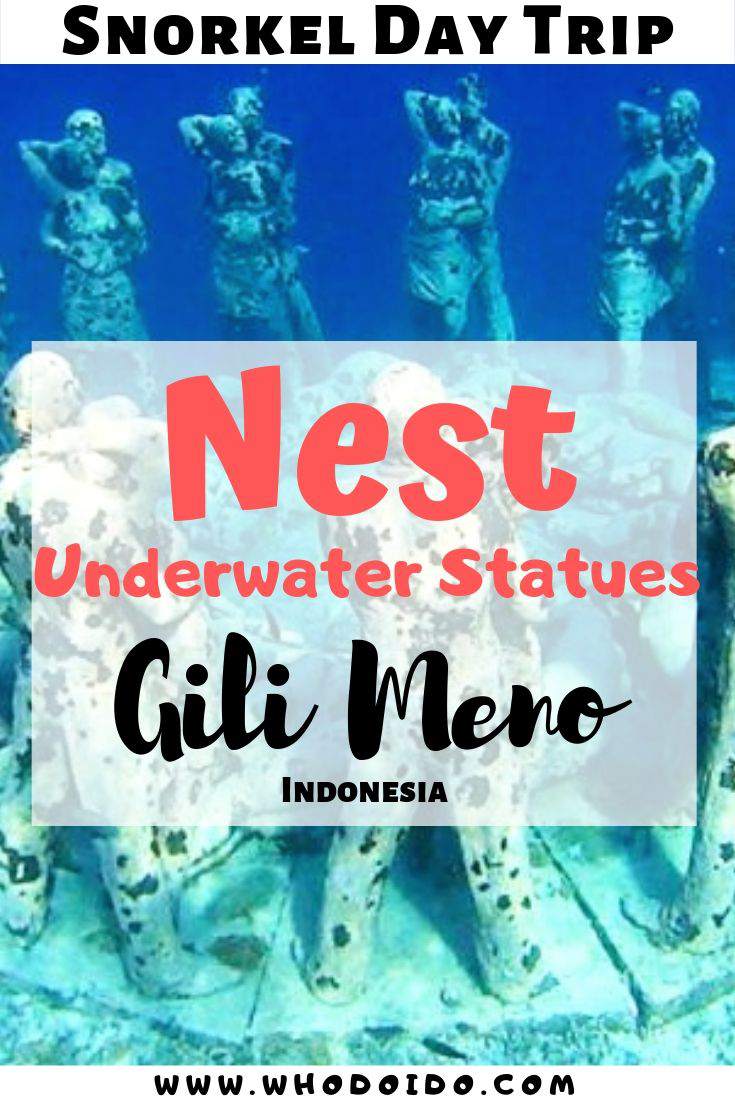 A Complete Guide to Visiting the Nest – The Beautiful Underwater Sculpture @ Gili Meno, Indonesia – WhodoIdo: Take a day trip to Gili Meno and snorkel around the Nest sculpture. A man made reef made up of life sized statues! This guide will show you how to get there and tips on planning your visit to Nest