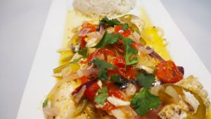 Quick and Simple Oven Baked Sea Bass with White Wine Recipe – WhodoIdo: This healthy fish recipe is quick and easy. This dish can be served with potatoes, vegetables or rice. Perfect for an evening meal or if you’re looking for healthy fish ideas!