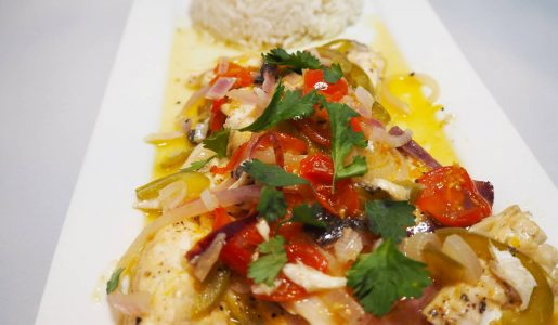 Quick and Simple Oven Baked Sea Bass with White Wine Recipe