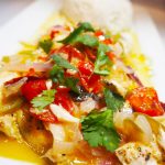 Quick and Simple Oven Baked Sea Bass with White Wine Recipe – WhodoIdo: This healthy fish recipe is quick and easy. This dish can be served with potatoes, vegetables or rice. Perfect for an evening meal or if you’re looking for healthy fish ideas!