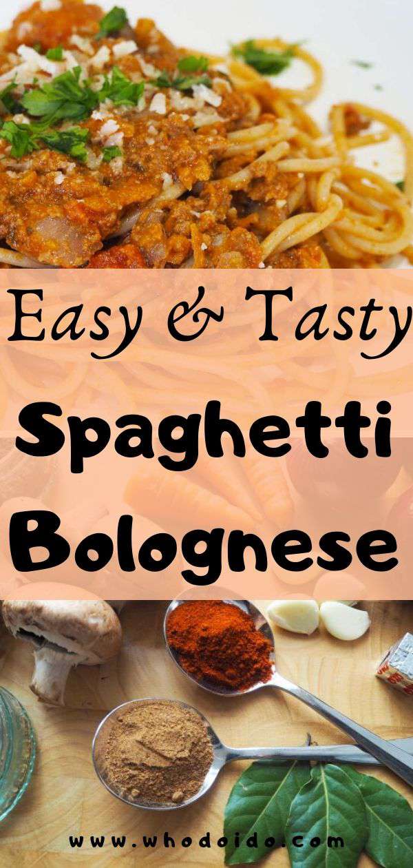Delicious Homemade Spaghetti Bolognese Recipe - WhodoIdo: This easy to follow recipe for homemade spaghetti bolognese is perfect for an evening meal and great if you’re looking to batch cook. So simple to make and is absolutely delicious.