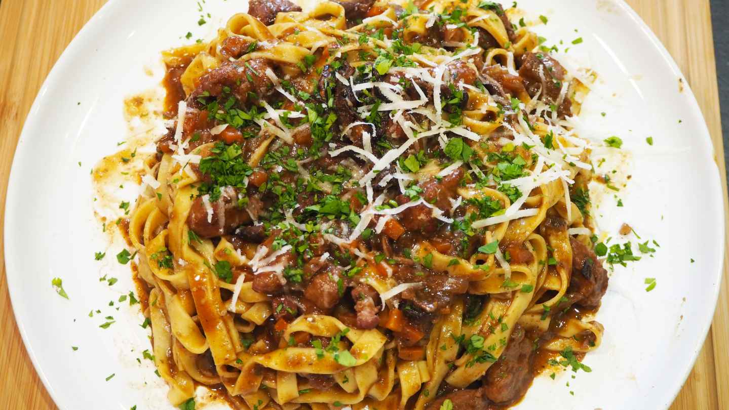 Slow Cooked Wild Boar Recipe – WhodoIdo: Need dinner ideas? Try our recipe for delicious homemade slow cooked wild boar ragu with tagliatelle. Perfect comfort food!
